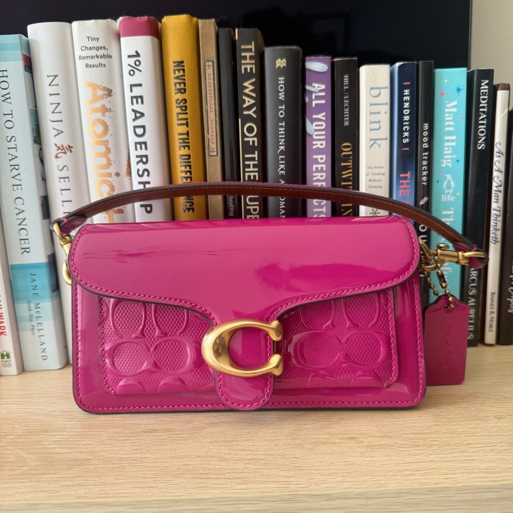 Coach Tabby 20 Shoulder Bag Pink Patent Leather